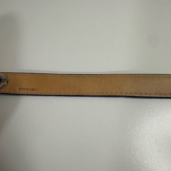 Coach Blue Wraparound Leather Bracelet with a Silver Plated Turnlock - Picture 11 of 13